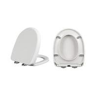 Soft Close Toilet Seat U-S, Thickened PP D-S Lid, Non-Slip Design, Easy Installat & Cleanup, White, Universal Fit for Bathroom, Comfortable & for Home Use