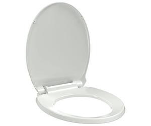 Soft-close Toilet Seat White Bathroom Furniture Accessory Square/Oval vidaXL