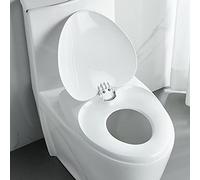 Soft Close Toilet seat White Soft Close Toilet Seat with Built-in Potty Training Seat Toilet Seats Cover Fits Both Adult and Child Toilet Bowl Fittings(V Shape)