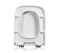 Soft Close Toilet Seat with Adjustable Hinges Quick Release Easy Installation & Cleaning PP Material Modern Whitefor Ultimate Comfort & Convenience