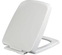 Soft Close Toilet Seat with Adjustable Hinges, Quick Release for Easy Cleaning, Durable Square Lid Design