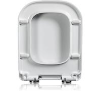 Soft Close Toilet Seat with Adjustable Hinges, Quick Release for Easy Cleaning, Durable Square Lid Design