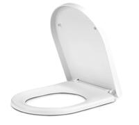 Soft Close Toilet Seat with Quick Release Hinges Easy Clean UShaped White Lid Adjustable Stainless Steel Hinges for Ultimate Bathroom Comfort and Convenience