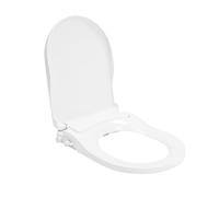 Soft Close White Bidet Toilet Seat, Non-Electric D Type Bidet Seat, Dual Nozzle Washing System, PP Antibacterial Material, Fits Most Elongated Toilets, Easy Installation