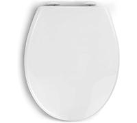 Soft Close White Toilet Seat - Luxury Bathroom Slow Seats Wc Heavy Duty | D Shaped, Easy to Install, Includes Fittings | Use for Home - Comfortable, Durable & Sturdy, Quick Release for Easy Clean