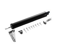 Soft Closing Automatic Door Closer 35KG Pneumatic Adjustable Speed Positioning Stop Protective Holder Hardware for Commercial & Home Use(Black)
