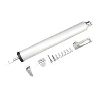 Soft Closing Automatic Door Closer 35KG Pneumatic Adjustable Speed Positioning Stop Protective Holder Hardware for Commercial & Home Use(White)