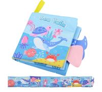 Soft Cloth Book, Touch and Feel Book, Touch and Feel Cloth Soft Crinkle Books, Sensory Crinkle Kids Toys, Cognitive 3D Education Toy for Boys, Kids Aged 0-3