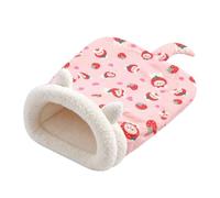 Soft Cloth Pet Paw Pocket, Plush Lined Animal Print Foot Warmer | Soft fabric pocket with a fluffy lining, rounded opening, small ears and dangling tail; printed patterns decorate the outer