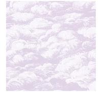 Soft Cloud Wallpaper Paste The Wall Non-Woven Lilac White Kids Bedroom Nursery