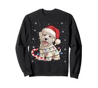 Soft-coated Wheaten Terrier Dog Ugly Xmas Lights Candy Cane Sweatshirt