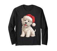 Soft Coated Wheaten Terrier Dog Xmas Santa Hat Pet Dog Lover Long Sleeve T-Shirt