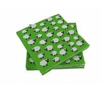 Soft Cocktail Napkins - Large Pack of 40 Cocktail Napkin Serviettes - 25x25 cm - Scottish Design Paper Napkins - Christmas, Dinner, Party - ScottishSheepNapkins