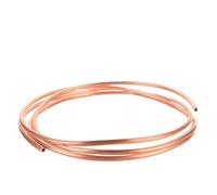 Soft Coil Copper Tube 1M-5M OD 1.6-28mm T2 Red Tubing Air Conditioning Refrigeration Capillary Wire Pipes 2/3/4/6/8/10/12(2 Meter,5 x 3.4mm)
