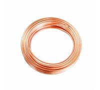 Soft Coil Copper Tube Pipe, Bundle 99.9% T2 Copper Tube Coil Air Conditioning OD Multiple Sizes Buildings(4 Meter x 10mm x 1.5mm)