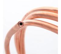 Soft Coil Copper Tube Pipe, Soft Red Copper Tube Coil Pipe Bundle Multiple Sizes for AC Preservative Buildings(2 Meter x 6mm x 0.8mm)