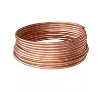 Soft Coil Copper Tube Pipe, T2 Copper Tubing Coil Bundle 2-22mm for AC Refrigeration Capillary Applications Buildings(0.5 Meter x 6mm x 0.6mm)