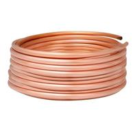 Soft Coil Metal Pipe, T2 Red Copper Tubing for Air Conditioning Refrigeration Capillary Wire Pipe 1piece(1M*5MM*1MM)