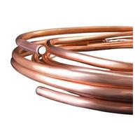 Soft Coil Tube 1M-5M 2/3/4/6/8/10/12 OD 1.6-28mm T2 Red Copper Tubing Air Conditioning Refrigeration Capillary Wire Pipes(2 Meter,12 x 10.4mm)