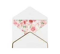 Soft Color Pale Faded Mix Of Roses Greetings Romantic Card With Envelopes, Send To A Close Friend,Phnom Penh Pearl Paper Greeting Card