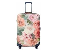 Soft Color Pale Faded Mix Of Roses Travel Luggage Cover Suitcase Protector Washable Elastic Suitcase Cover Anti-Scratch Luggage Protector Large Travel Suitcase Baggage Cover Fits 18-32 Inch Suitcase