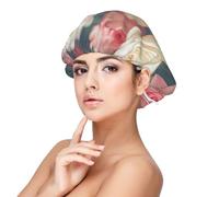 Soft Color Roses Satin Bonnet Silk Bonnet, Hair Bonnet For Sleeping, Soft Double Layer Silk Sleeping Cap Hair Wrap For Women Natural Hair Curly Hair Braided Hair Long Hair