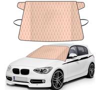 Soft Colors Eiffel Tower Pattern France Printed Winter Car Protector, Waterproof Coated Snow Shield, Secure Mirror Strap Auto Cover