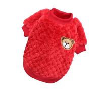 Soft Comfortable Cartoon Pattern Dog Vest Warm Winter Coat For Yorkshire Terriers Chihuahuas Shih Tzus Pugs Schnauzers,Red,S