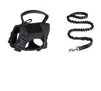 Soft Comfortable Nylon Dog Training Harness Leash Set With Control Handle For Shiba Inu Chihuahua Yorkshire Terrier Pug,Black Set