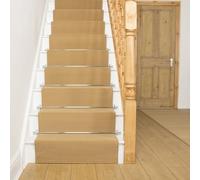 Soft & Comfortable Stair Runner - Smooth & Durable Carpet for Stairs - Stain-Resistant, Fade-Resistant - Multiple Sizes - 60cm x 690cm - 9mm Thick - Plain, Beige