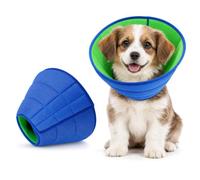 Soft Cone for Dogs Prevent Licking, Comfortable Elizabethan Collar with Soft Protective Edge, Adjustable Mesh E-Collar for Small & Medium Dogs, Everyday Comfort & Protection, Blue, 23-27cm / 9.0-10.6"
