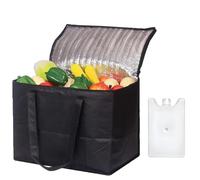 Soft Cooler Bag, 35L Cool Bags with Zip,Thermal Food Delivery Bag,Insulated Picnic Lunch Bag, Foldable Cool Box,Reusable Insulation Shopping Bags,for Camping BBQ Shopping Fishing Family Outdoor Travel