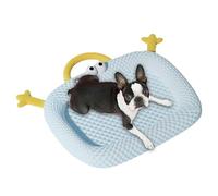 Soft Cooling Dog Bed With Pillow, Portable Pet Cooling Pad, Washable Dog Ice Mat 75x55cm/29.53x21.65 Inches Versatile Indoor & Outdoor Use/Lightweight For Home, Travel, Apartment