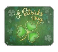 Soft Cooling Dog Mat, Ice Silk Pet Crate Pad with 3D Mesh, Washable Mattress Cushion Anti Slip Kennel 22x27.6 in St. Patrick's Day Shamrock Clovers Lucky Four Leaves Green