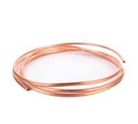 Soft Copper Tube,Bundle 0.5 Meter 1 99.9% T2 Red Wire Pipe Coil Air Conditioning Oil Water Cooling Outside Diameter 2mm 10mm Buildings(9.52mm x 0.7mm x 0.5 meter)