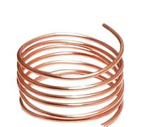 Soft Copper Tube,Bundle 1 Meter Coil 99.9% T2 for Air Conditioning Oil Water Cooling Application Buildings(19mm x 0.9mm)