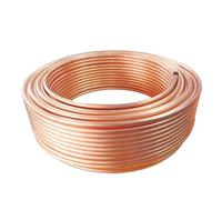Soft Copper Tube Pipe Coiled, T2 Copper Tubing Coil OD 1.6-12mm for Air Conditioning Cooling 3 Meter Length(5x0.5mm)