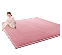 Soft Coral Velvet Rugs Large Area Rug Play Mats,Memory Foam Area Rugs for Floor Tatami Yoga Exercise,Non-Slip Nursery Crawling Rug Play Mat for Toddler Children (Pink,78.7x78.7x0.8 inch)