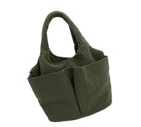 Soft Corduroy Bag for Commuting Spacious Organizers Lightweight Top Handle Practical Handbag Everyday Carry Corduroy, Green, Mass Beauty
