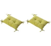 Soft Corduroy Seat Pad with Ties for Stool, Rectangle Stools Cushions Thick PPCotton Padded Seat Cushions for Home Outdoor Garden Classroom Green-30 * 45-1pcs