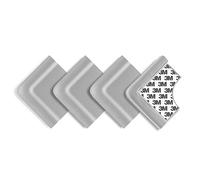 Soft corner protectors, bite-proof, tested for harmful substances, grey, pack of 4