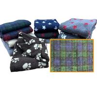 Soft & Cosy Sherpa Fleece Pet Blanket, Luxurious Double Layered Warm Dog Blanket/Throw, MACHINE WASHABLE, Many Colours & Sizes (Blackwatch Tartan, M - 125cm x 70cm)