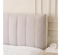 Soft Cotton Bed Headboard Cover | Universal Upholstered Headboard Protector for Double/Single Beds | Taupe Color | 200x60cm (Beige)