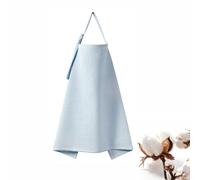 Soft Cotton Breastfeeding Cover,Multi-Use Nursing Cover, Waffle Breathable Cotton,with Adjustable Strap,Machine Washable,24.4x37.4in(Blue)