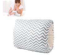 Soft Cotton Cozy Cradle Pillow,AWAVM Cozy Cradle Arm Pillow for Baby Nursing Head Support Pillow Anti-Spitting Breastfeeding and Bottle Feeding Nursing Arm Pillow Gift for Mothers (Gray fine stripes)