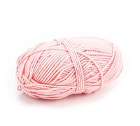 Soft Cotton Crochet Yarn, Skin Friendly Knitting Wool for Projects Including Hats, Scarves, and Sweaters, Bright Colored Handmade Craft Material (Pink)