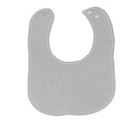 Soft Cotton Fabric Bibs are Easy to Use, Double Layer Snap Closure for Feeding Babies. (Grey)