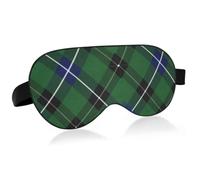 Soft Cotton Filled Lightweight Eye Cover with Curved Design No | Cool Smooth Nylon Inner Surface Light Blocking Blindfold Night Deep Sleep Rest Tartan Scottish Plaid