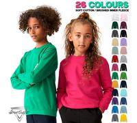 Soft Cotton Kids Sweatshirt School Jumper Pullover Top Sports Boys Girls AWDis
