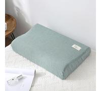 Soft Cotton Latex Pillow Case Cover Solid Color Plaid Sleeping Pillowcase for Memory Foam Pillow Latex Pillow 30x50CM/40x60CM